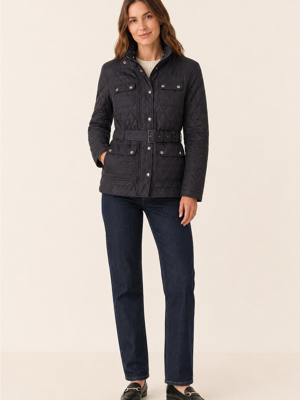 Banana Republic Quilted Belted Jacket – Women’s Medium